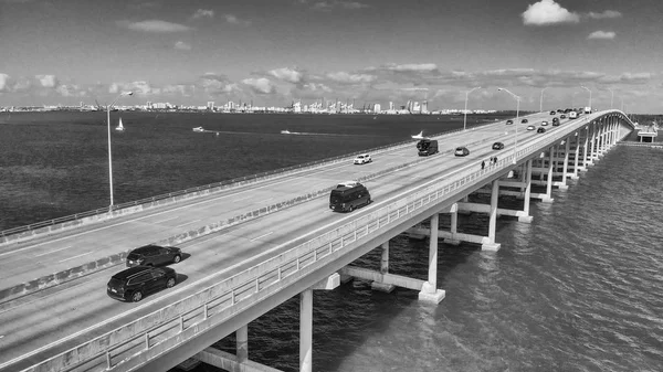 Veduta Aerea Rickenbacker Causeway Miami — Foto Stock