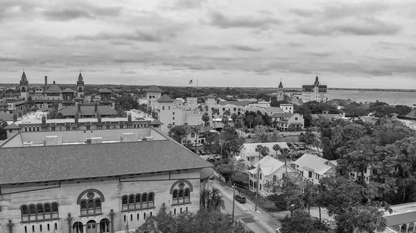 Gün Batımında Augustine Şehir Manzarası Havadan Görünümü — Stok fotoğraf