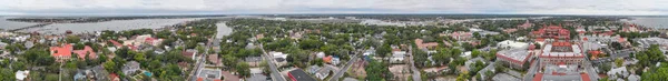 Augustine Bij Zonsondergang Luchtfoto Van Skyline Van Stad — Stockfoto