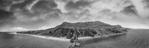 Spiaggia Tonnara Palmi Calabria Vista Aerea Panoramica Tramonto Nella Stagione — Foto Stock