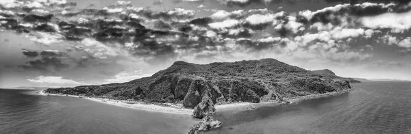 Spiaggia Tonnara Palmi Calabria Vista Aerea Panoramica Tramonto Nella Stagione — Foto Stock