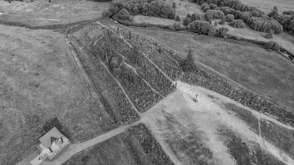 Aerial View Hill Crosses Lithuania — Stock Photo, Image