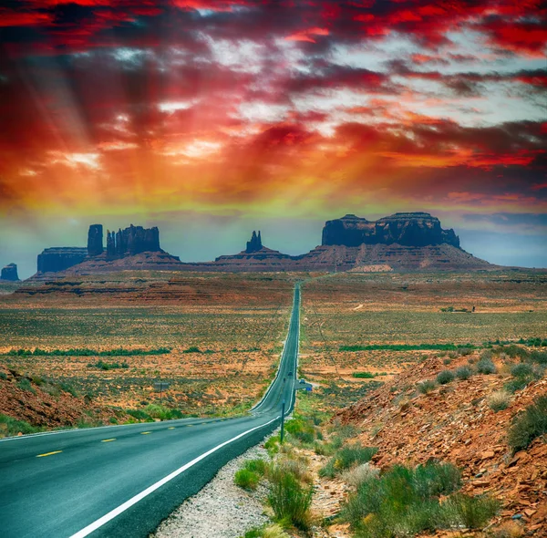 Vägen Till Monument Valley Arizona — Stockfoto