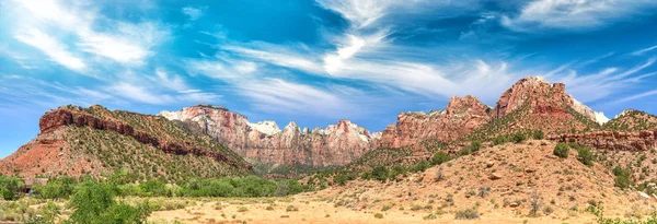 Zion Nationalpark Landschaft Panoramablick Einem Sommertag — Stockfoto