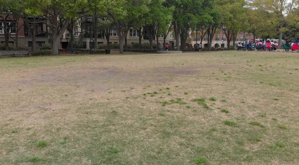 Charleston April 2018 Luchtfoto Skyline Van Charleston Park Stad Trekt — Stockfoto