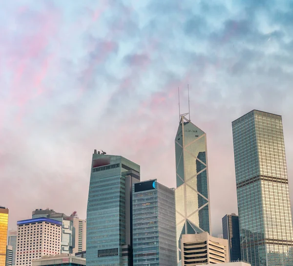 Hong Kong Nacht Skyline — Stockfoto