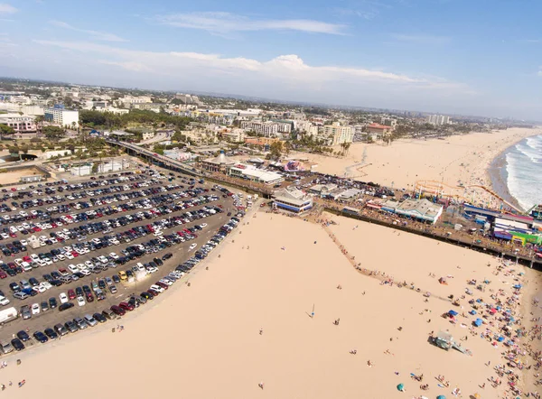 Luftaufnahme Vom Santa Monica Strand Kalifornien — Stockfoto