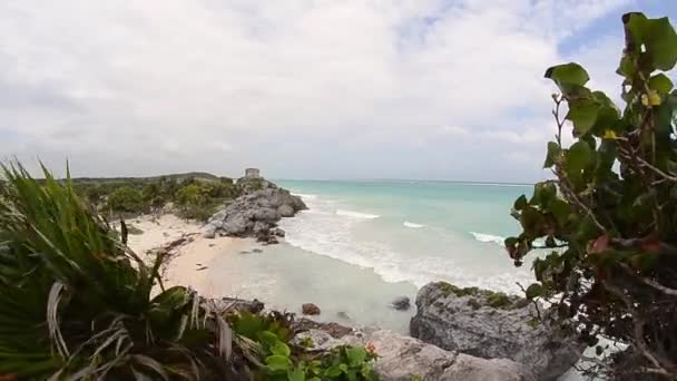 Imágenes Tranquilas Hermosa Costa Del Mar Concepto Vacaciones Verano — Vídeos de Stock