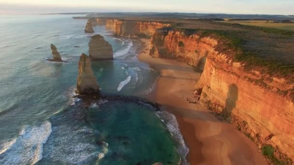 Wunderbarer Blick Auf Apostel Victoria Australien Video — Stockvideo