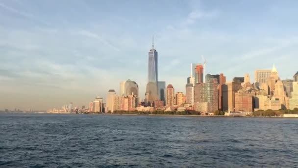 Urban Scene Footage Beautiful New York City Usa — Stock Video