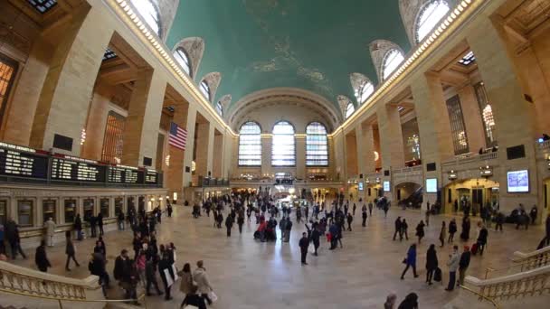 New York City November 2018 Helyiek Turisták Séta Grand Central — Stock videók