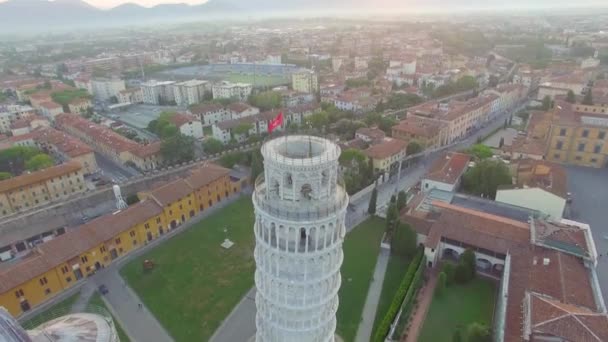 Vista Aérea Panorámica Plaza Los Milagros Pisa Italia Vídeo — Vídeos de Stock