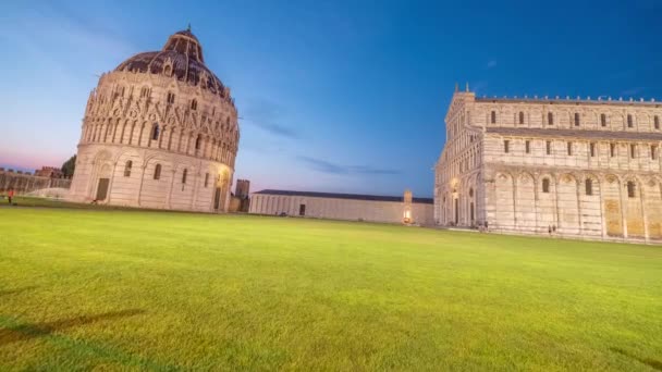 Overhead Panoramisch Luchtfoto Van Wonderen Plein Pisa Italië Video — Stockvideo