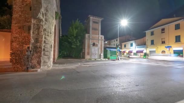 Trafic Nocturne Pise Pise Italie Vidéo — Video