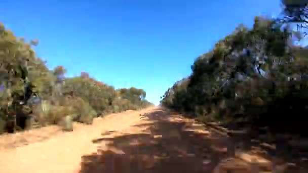 Time Lapse Auto Veloce Movimento Una Strada Accidentata Vista Posteriore — Video Stock