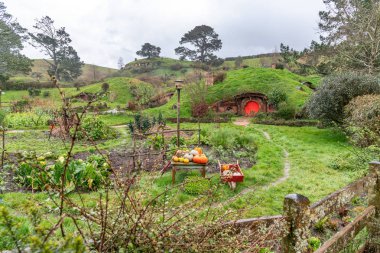 Matamata, Yeni Zelanda. Hobbitköy, Hobbitler onların delikler yaşadığı yer.
