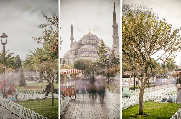 Istanbul Septembre 2014 Touristes Sur Place Sultanahmet Ville Attire Millions — Photo