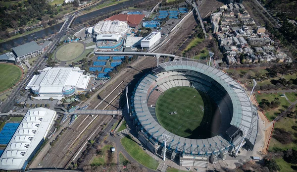 Melbourne Eylül 2018 Melbourne Cricket Ground Helikopter Havadan Görünümden Eski — Stok fotoğraf
