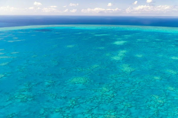 Amazing Aerial Overhead View Queensland Coral Reef Australia — Stock Photo, Image