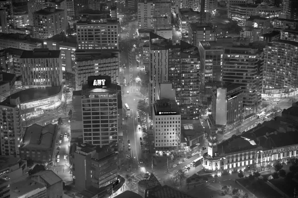 Auckland New Zealand August 2018 Aerial View City Skyscrapers Night — Stock Photo, Image