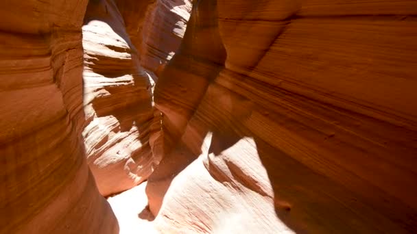 Úžasný Pohled Horního Antelope Canyon — Stock video