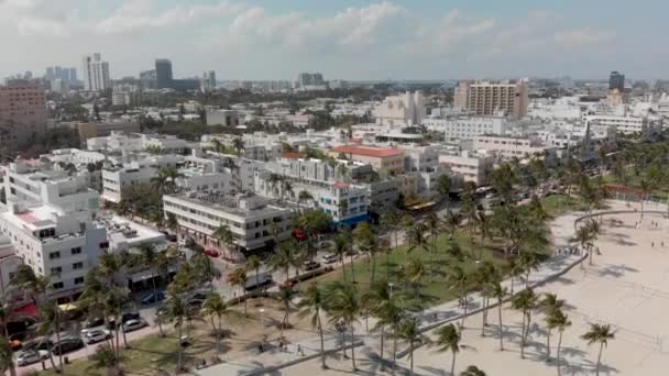 Vista Aérea Del Horizonte Miami Beach Florida Vídeo — Vídeo de stock