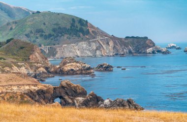 Big Sur muhteşem sahil şeridi, California - ABD.