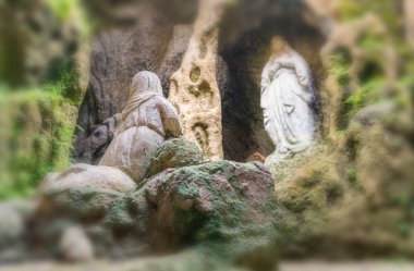 Kilise içinde mağara, Piedigrotta - Pizzo Calabro, İtalya.