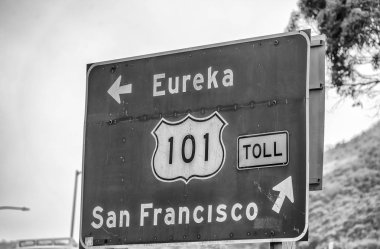 San Francisco eyaletler arası yol ve yol işareti.