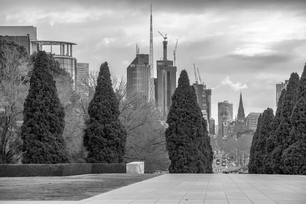 Melbourne Vista Cidade Santuário Memória Victoria Austrália — Fotografia de Stock