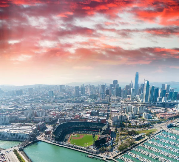 Veduta Aerea Dello Skyline San Francisco Una Bella Giornata Estiva — Foto Stock