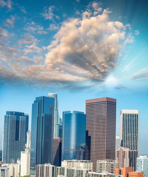 Лос Анджелес Июля 2017 Года Вид Воздуха Центр Лос Анджелеса — стоковое фото