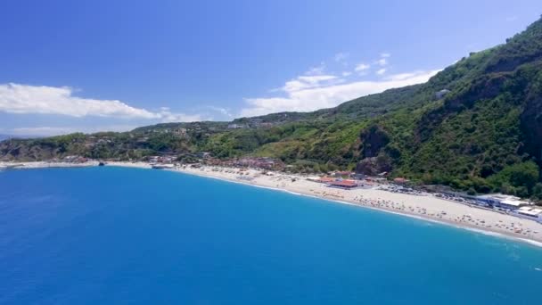 Bella Vista Aerea Tonnara Beach Calabria Italia — Video Stock