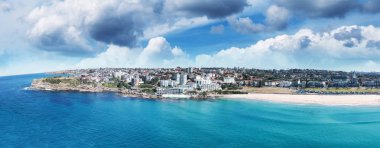 Havadan görünümü Bondi Beach, Avustralya.