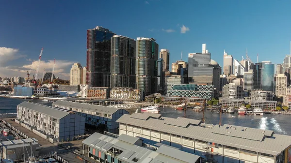 Sydney Australia August 2018 City Skyline Aerial View Darling Harbour — Stock Photo, Image