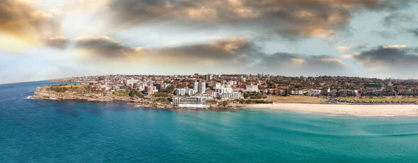 Bondi Beach Panorámás Légi Látképére Sydney — Stock Fotó