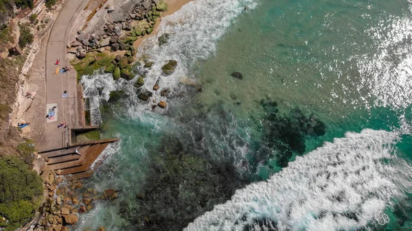 Vista Aérea Aérea Bondi Beach Día Soleado Australia — Foto de Stock