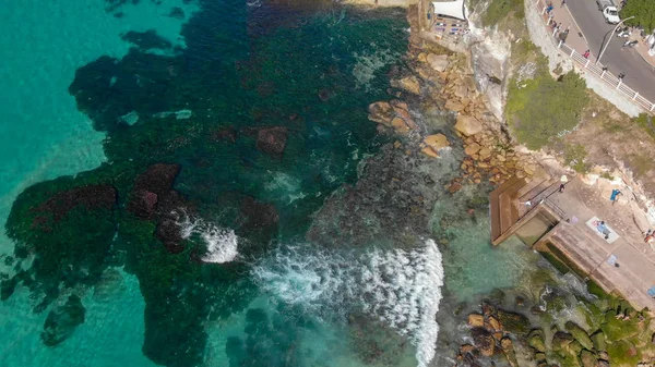 Vista Aérea Hermosas Olas Oceánicas —  Fotos de Stock