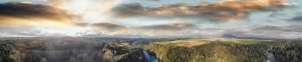 Veduta Panoramica Aerea Del Paesaggio Delle Cascate Huka Taupo Nuova — Foto Stock
