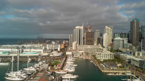 Auckland Nova Zelândia Agosto 2018 Vista Aérea Paisagem Urbana Pôr — Fotografia de Stock