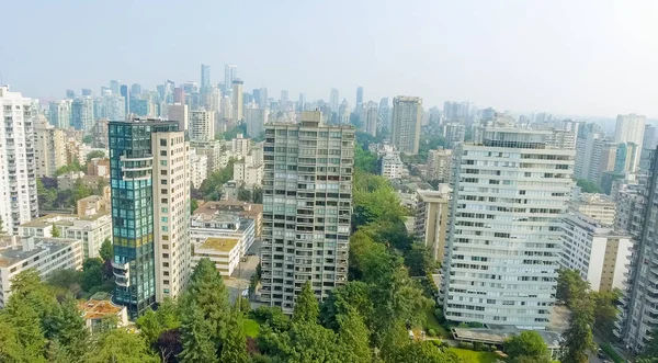 Luftaufnahme Der Vancouver Skyline Vom Stanley Park Kanada — Stockfoto