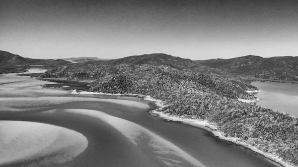 Panorama Pemandangan Udara Pantai Whitehaven Whitsunday Islands Queensland — Stok Foto