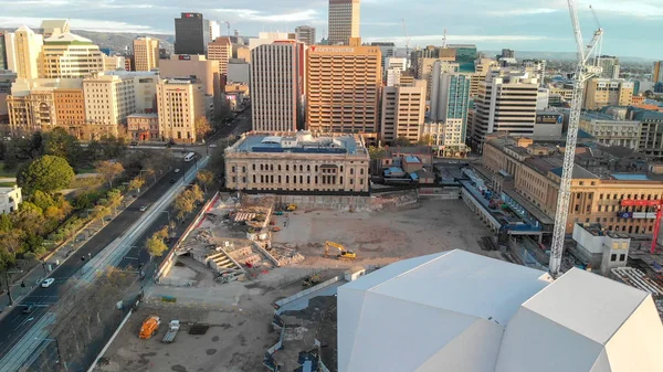 Adelaide Australie Septembre 2018 Vue Aérienne Ville Coucher Soleil Adélaïde — Photo