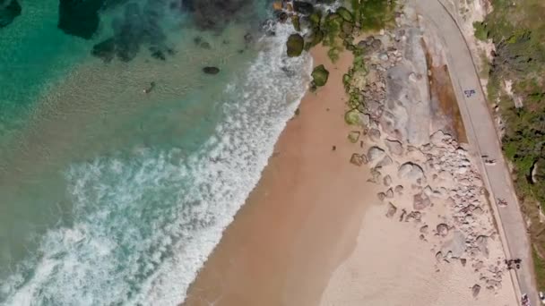 Fantastiska Flygfoto Över Sydney Bondi Beach Pooler Australien Video — Stockvideo
