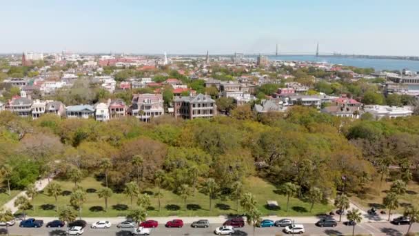 Luchtfoto Van Charleston Verenigde Staten Video — Stockvideo