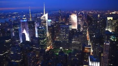 gün batımında, ABD şaşırtıcı New York havadan görünümü