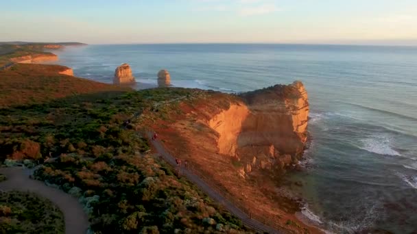Underbar Utsikt Över Apostlar Victoria Australien Video — Stockvideo