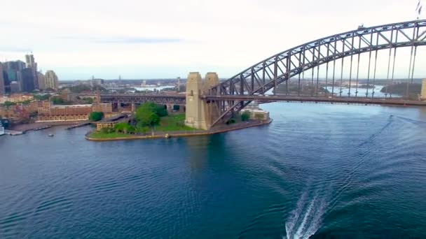 Sydney Harbour Bridge Durante Dia Austrália Vídeo — Vídeo de Stock