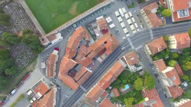 Overhead Panoramisch Luchtfoto Van Wonderen Plein Pisa Italië Video — Stockvideo