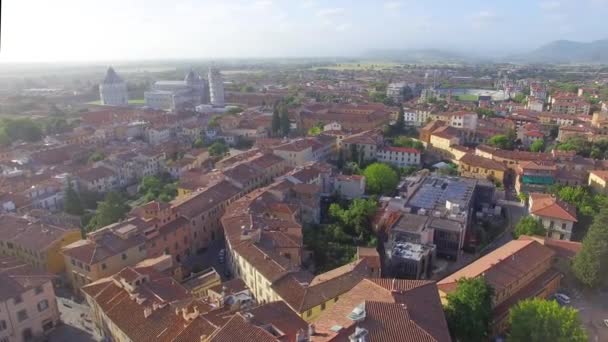 Vista Aérea Panorâmica Praça Dos Milagres Pisa Itália — Vídeo de Stock